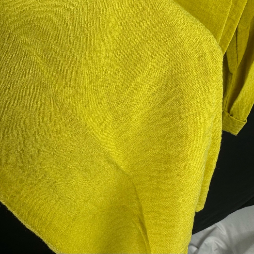 John Mark Mustard Yellow Solid Color Button Down … - image 7